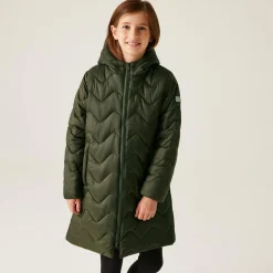 Kids' Cambrie Quilted Jackets | Dark Khaki Black