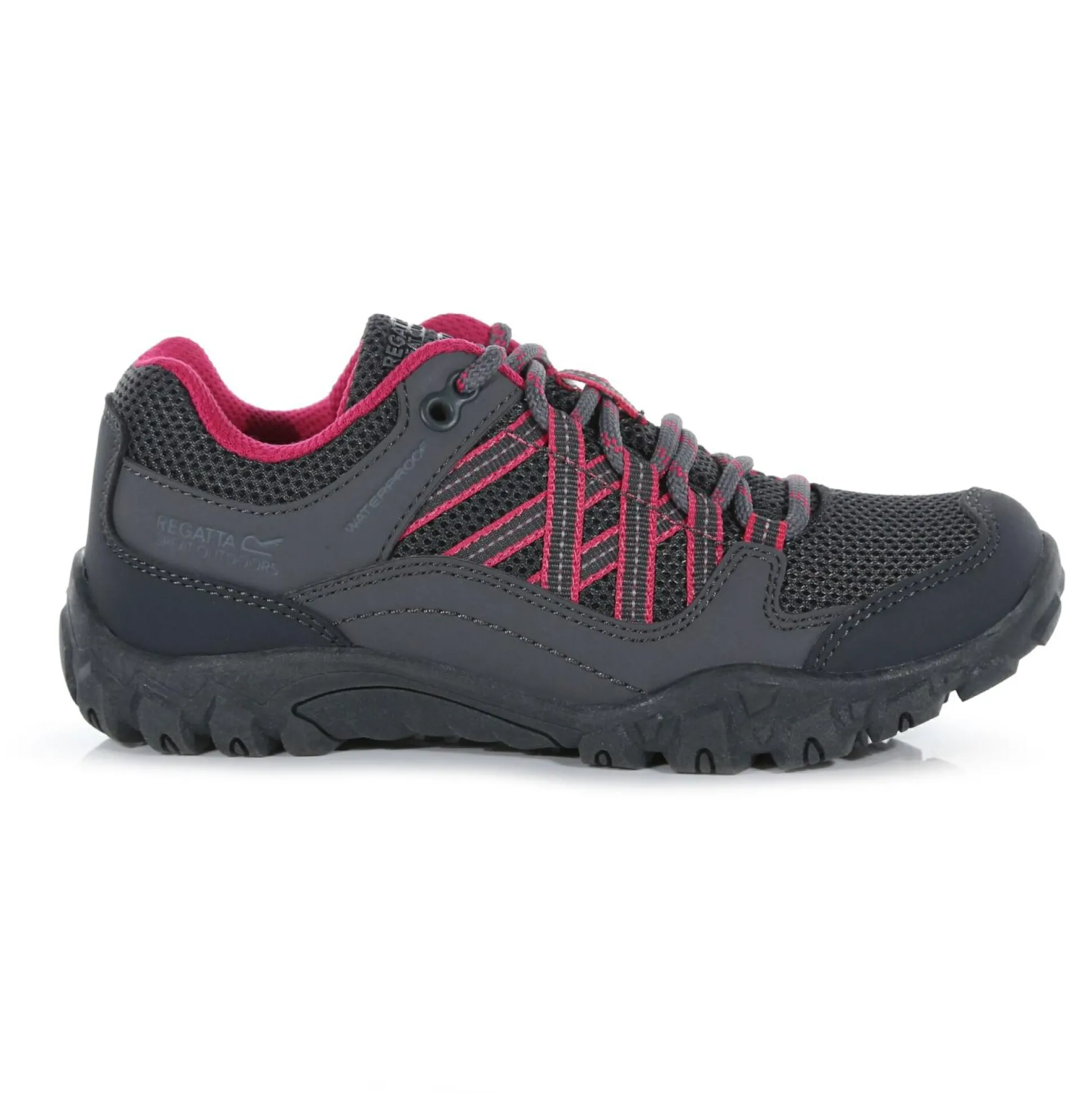 Kids' Edgepoint Waterproof Low Walking Shoes | Steel Pink Fusion
