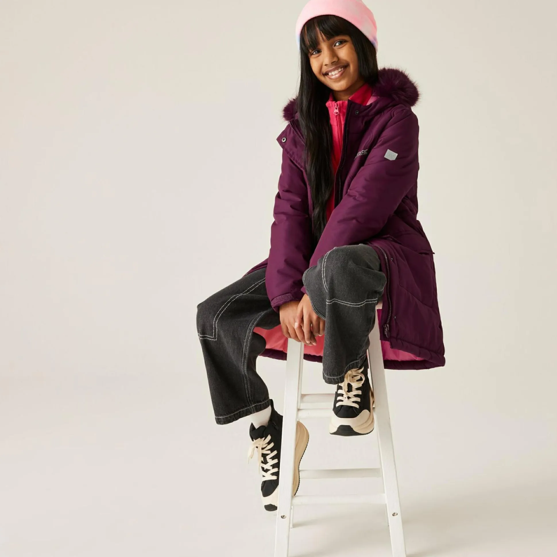 Kids' Fabriziall Quilted Jacket | Fig Purple