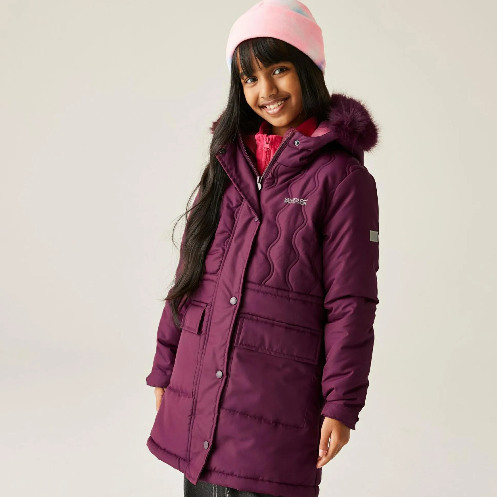 Kids' Fabriziall Quilted Jacket | Fig Purple