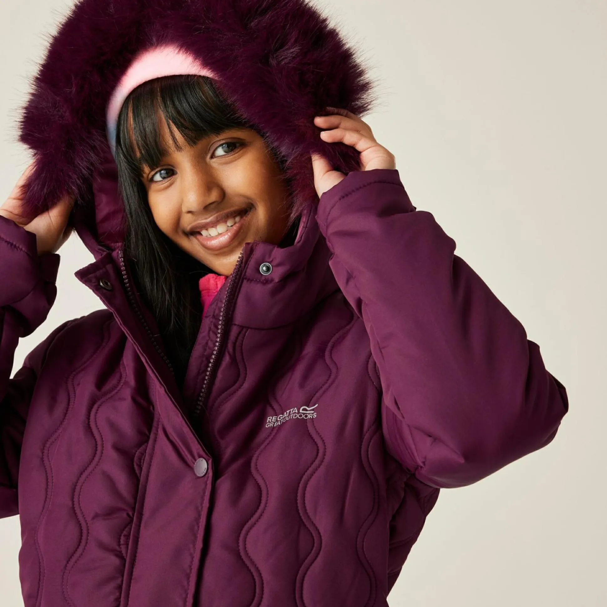 Kids' Fabriziall Quilted Jacket | Fig Purple