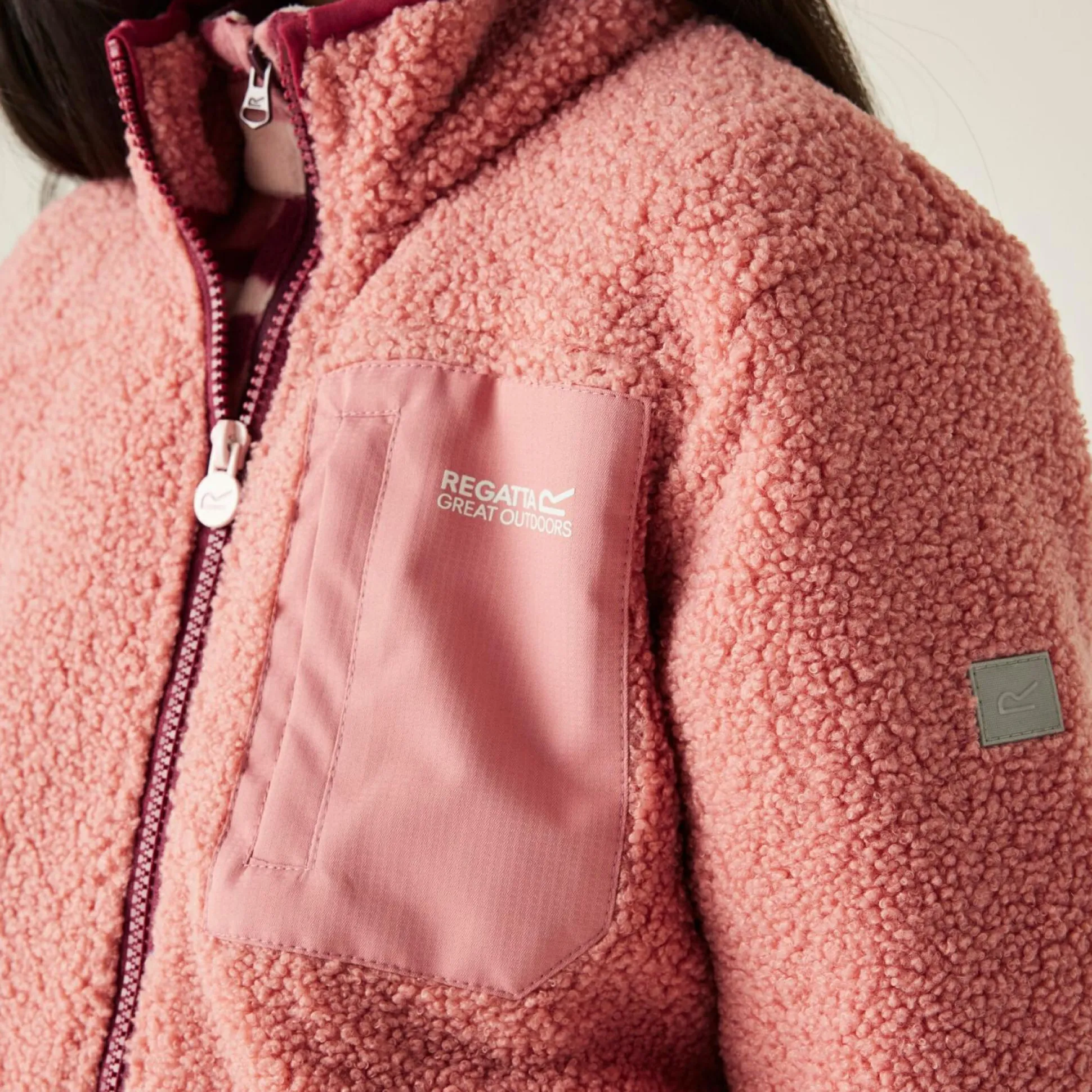 Kids' Frankie Warm Full Zip Fleece | Dusty Rose