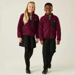 Kids' Frankie Warm Full Zip Fleece | Dark Pimento