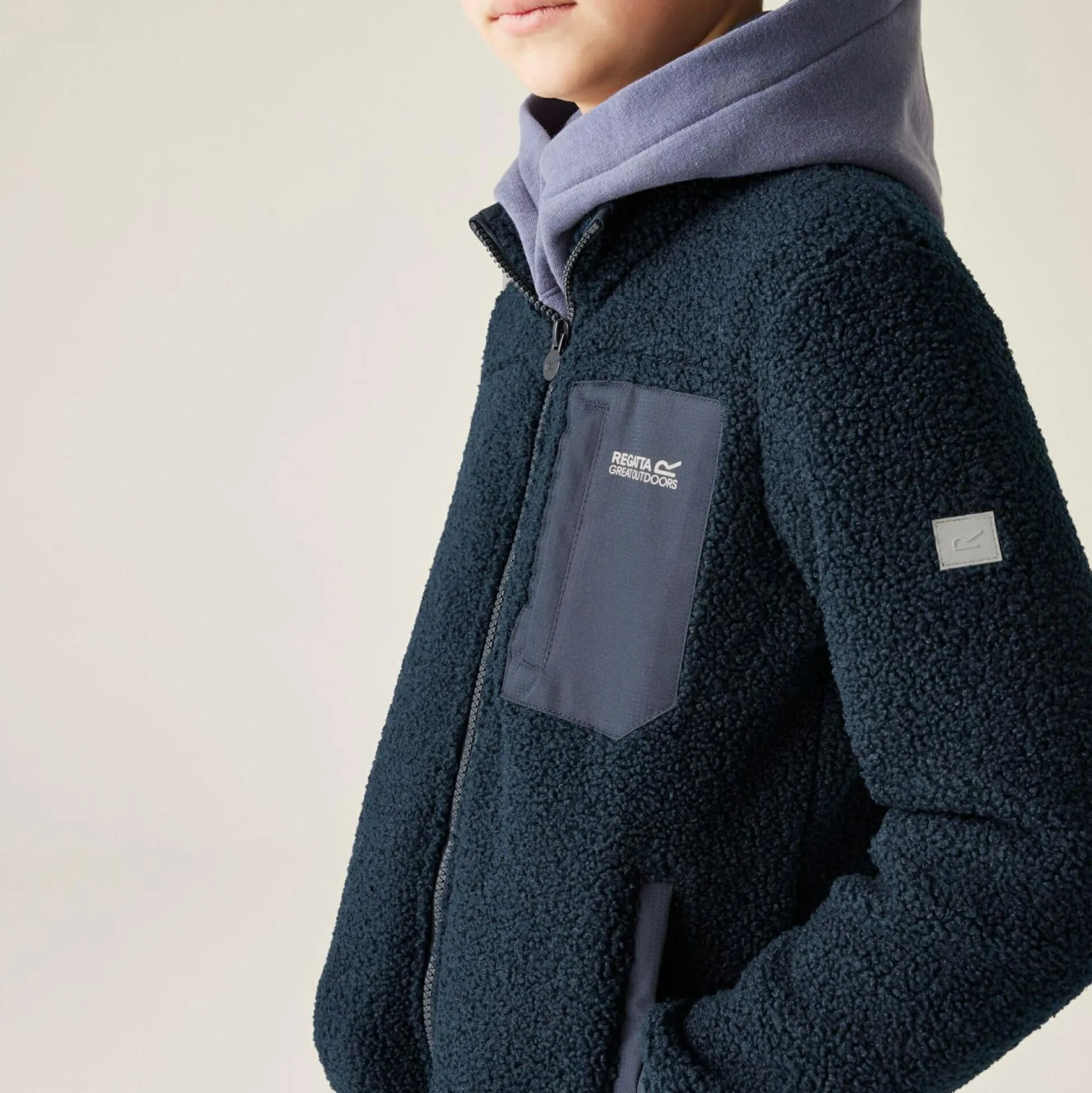 Kids' Frankie Warm Full Zip Fleece | Navy Blue