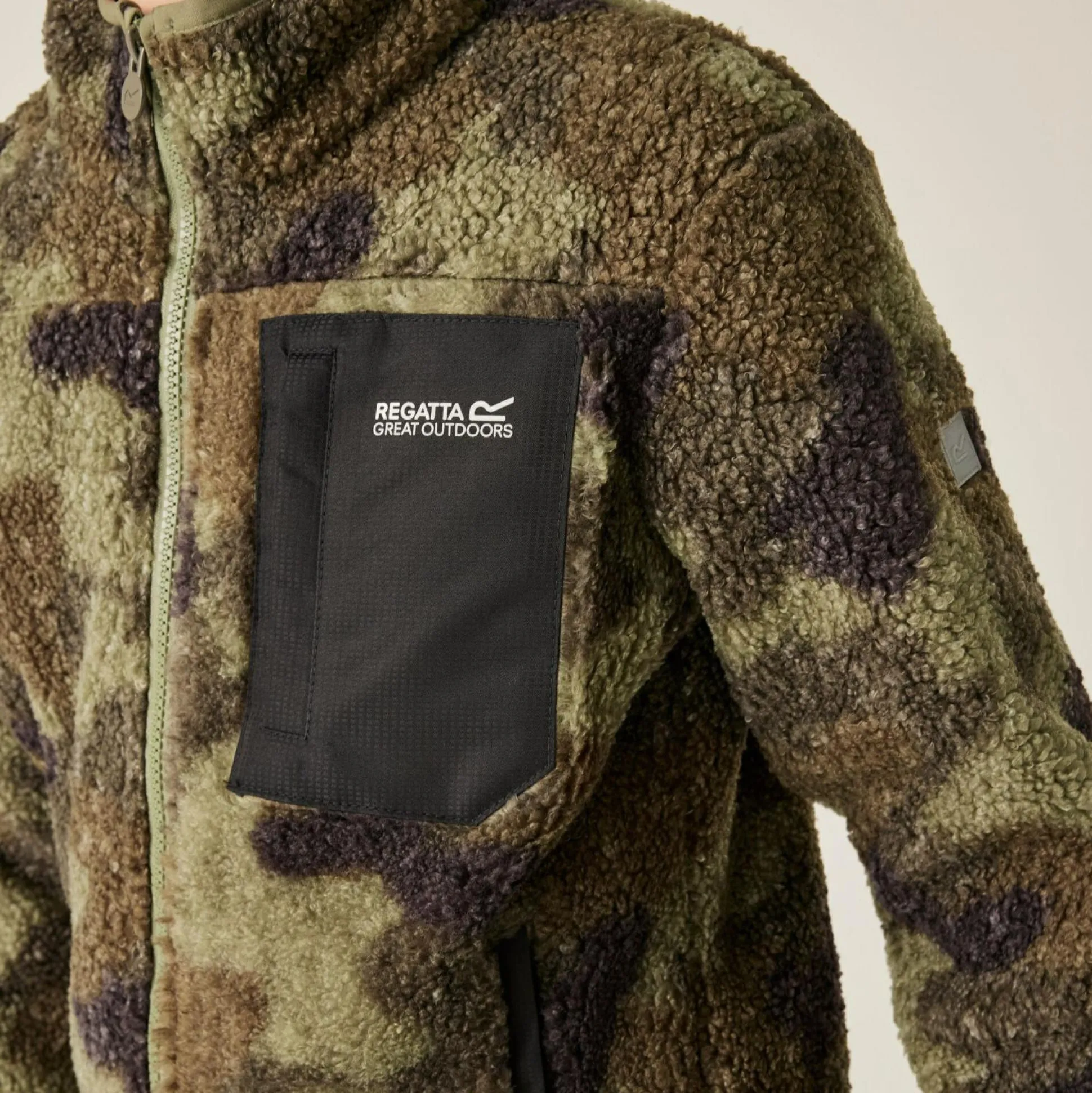 Kids' Frankie Warm Full Zip Fleece | Olive Camo Print