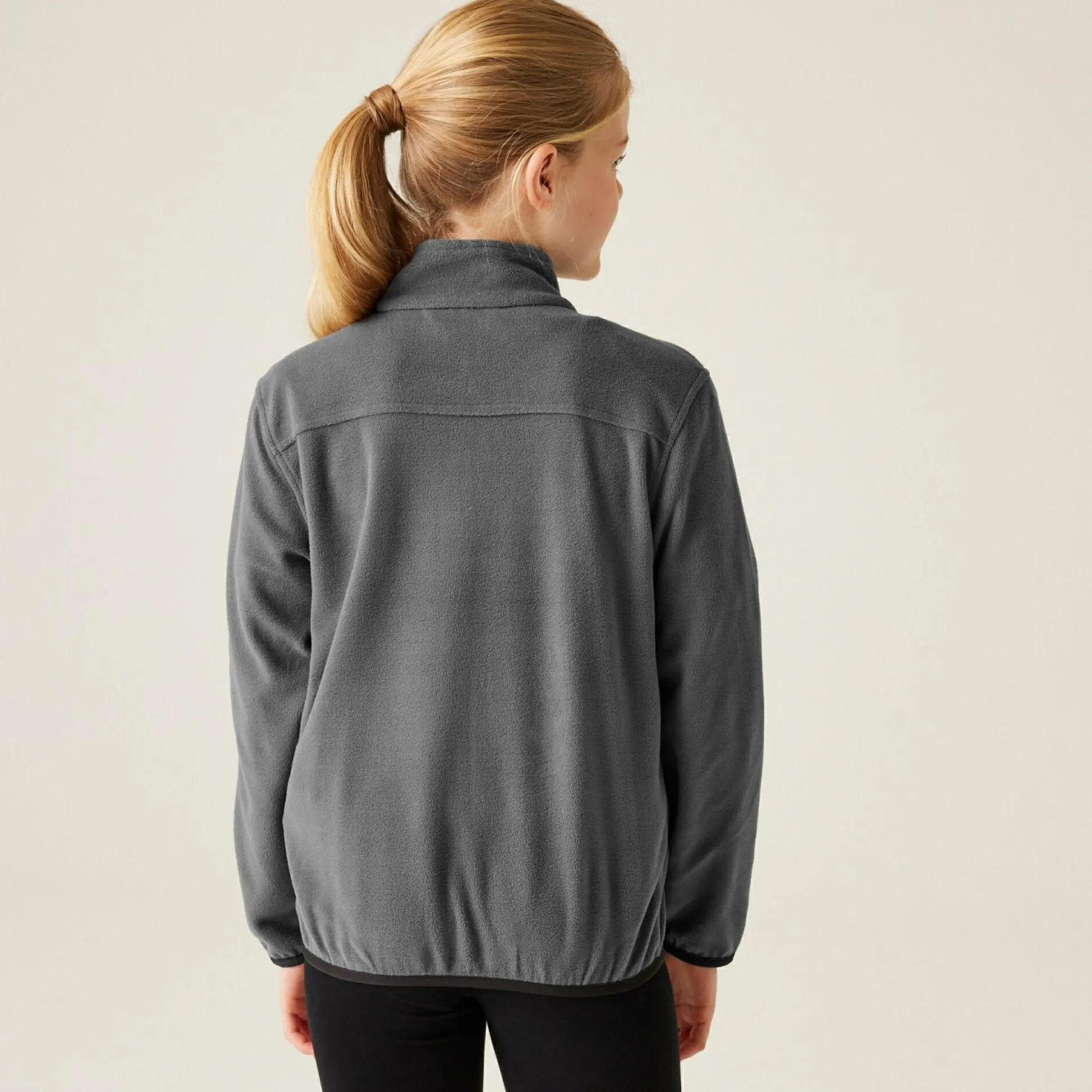 Kids' Full Zip Micro Fleece | Seal Grey