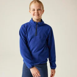 Kids' Half Zip Micro Fleece | New Royal