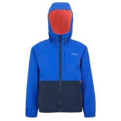 Kids' Hanleigh II Waterpoof Jacket | Olympian Blue Navy Tangerine Tango