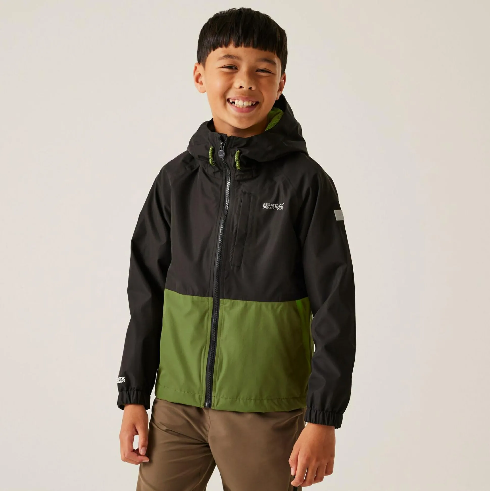 Kids' Hanleigh II Waterpoof Jacket | Black Nephrite Green Grenoble Green