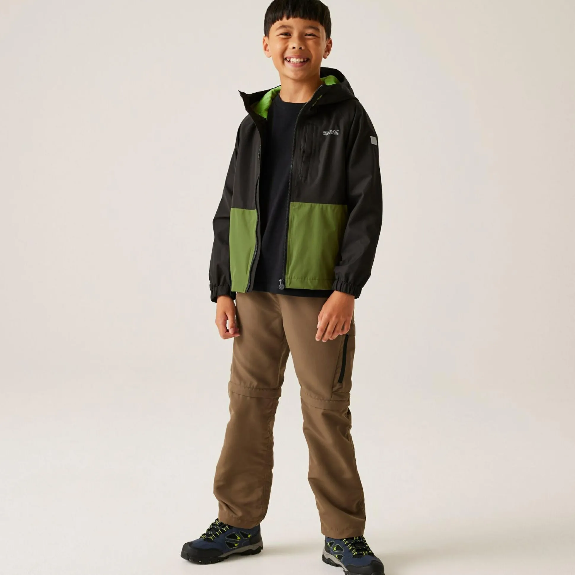 Kids' Hanleigh II Waterpoof Jacket | Black Nephrite Green Grenoble Green