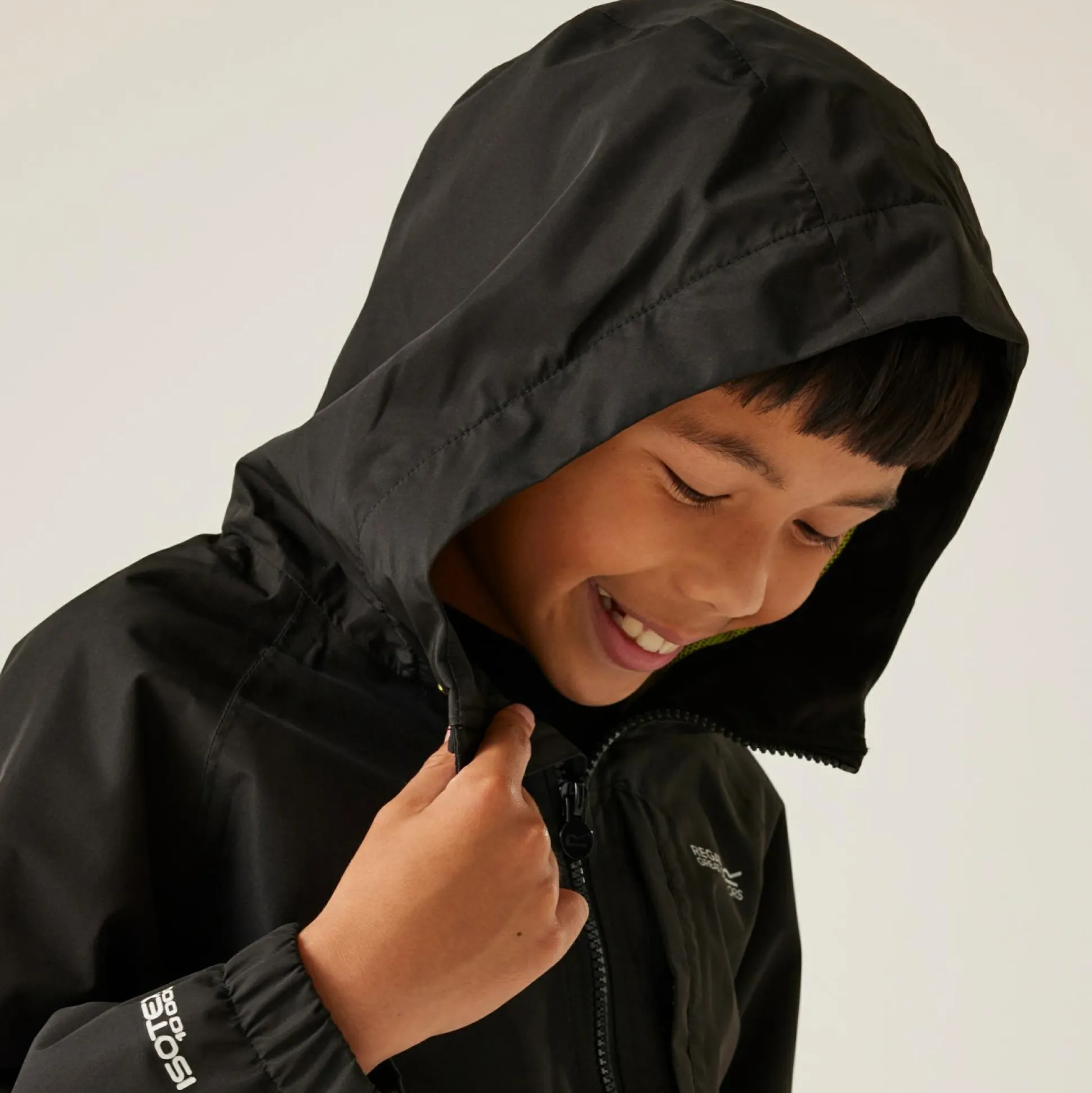 Kids' Hanleigh II Waterpoof Jacket | Black Nephrite Green Grenoble Green