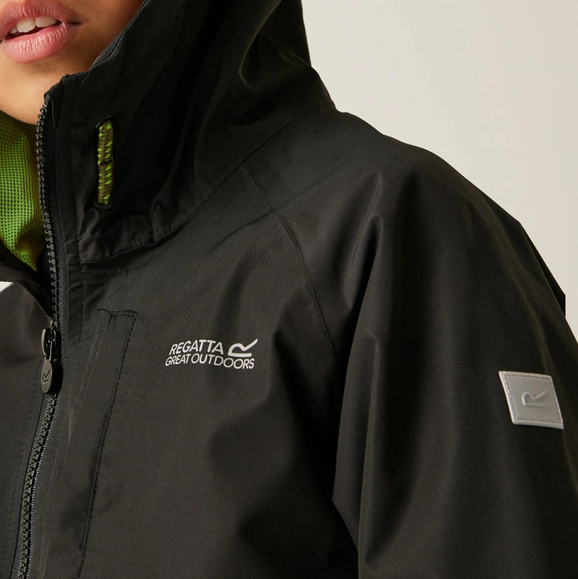 Kids' Hanleigh II Waterpoof Jacket | Black Nephrite Green Grenoble Green