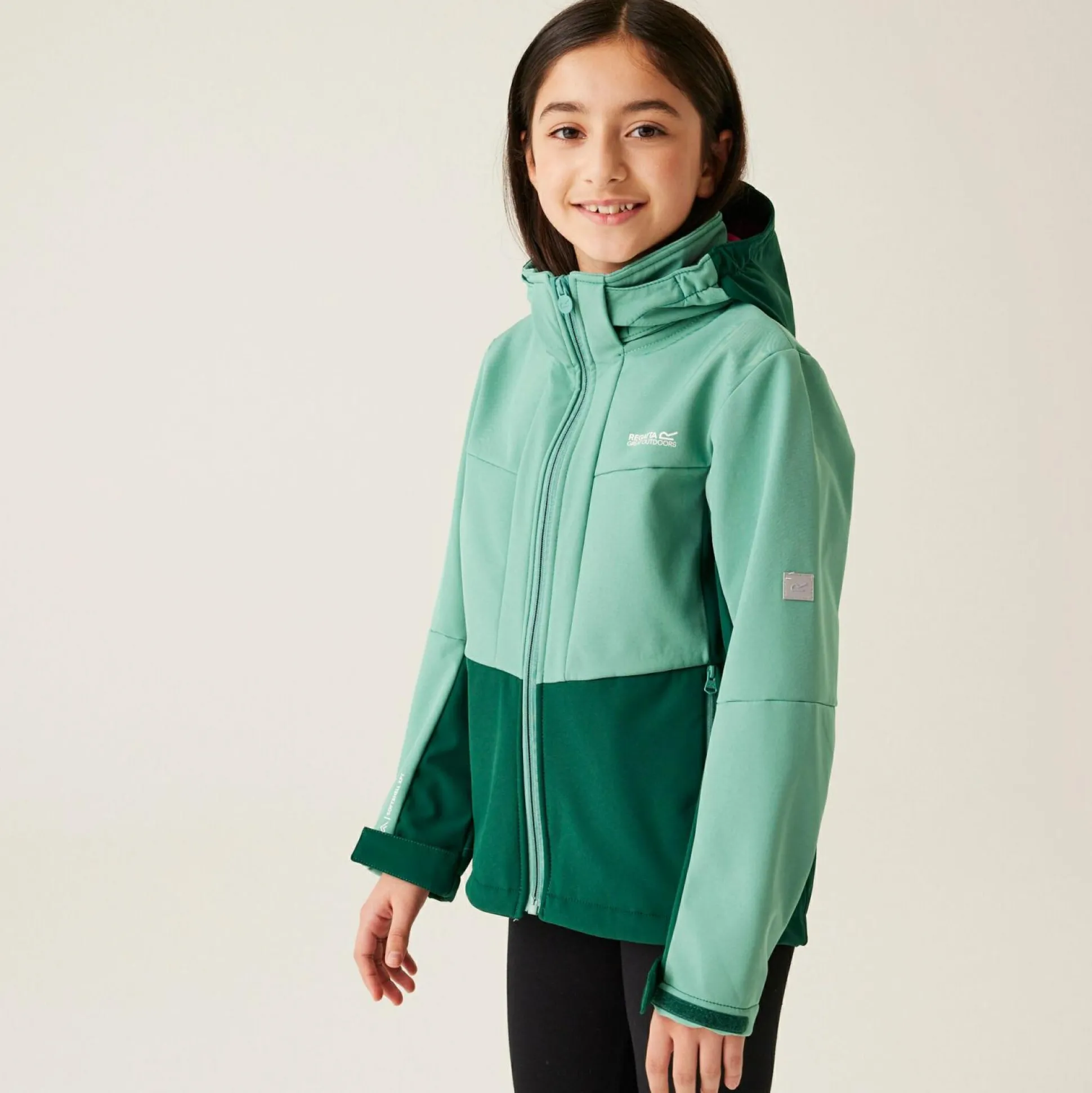 Kids' Haydenbury II Softshell Jacket | Dusty Green Rain Forest Green