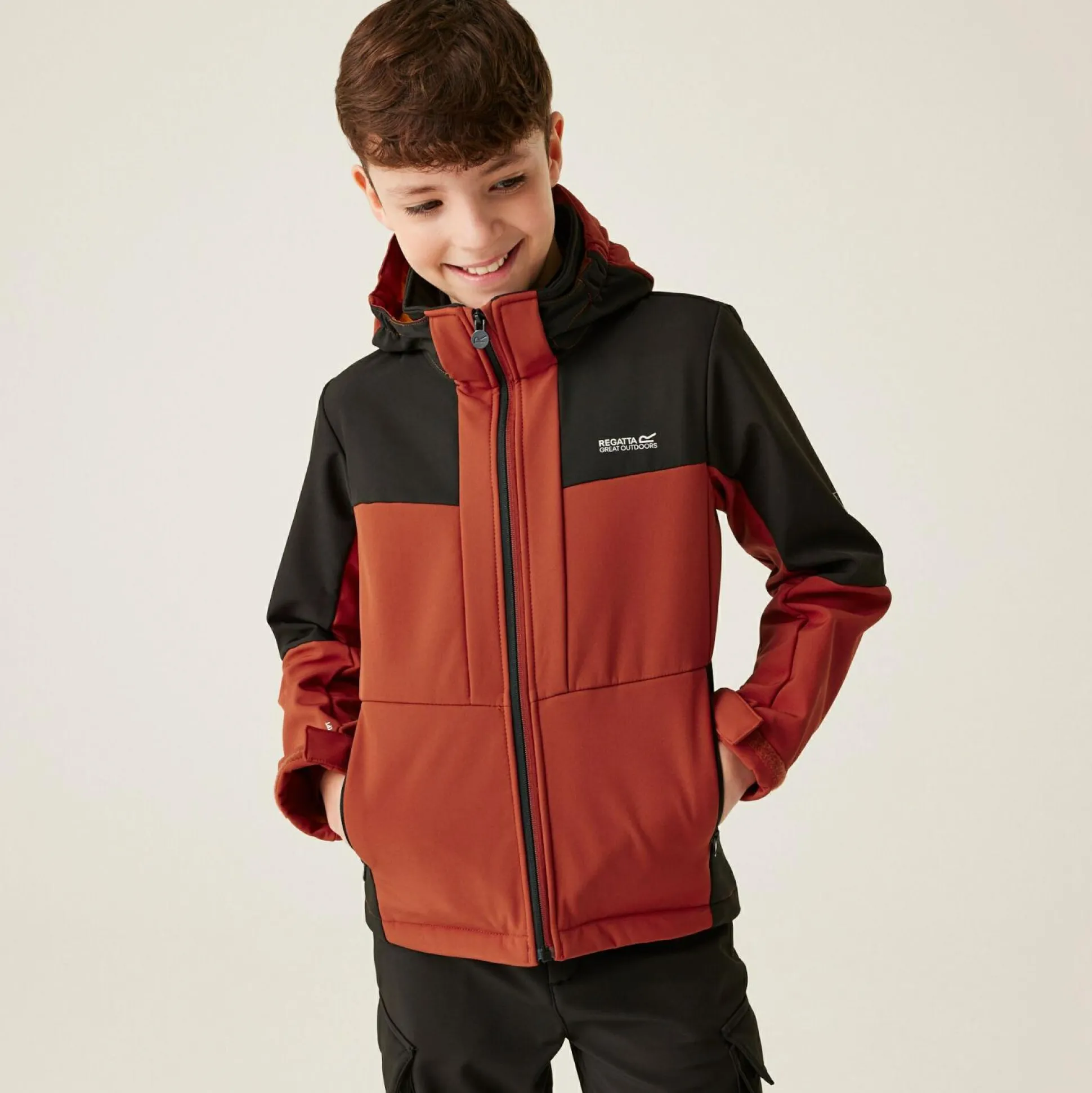 Kids' Haydenbury II Softshell Jacket | Red Ochre Black