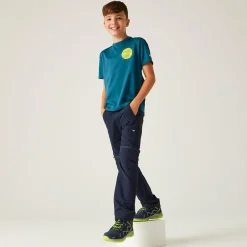 Kids' Highton Stretch Zip Off Walking Trousers | Navy