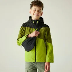 Kids' Highton VI Waterpoof Jacket | Grenoble Green Nephrite Green Black Wild Lime