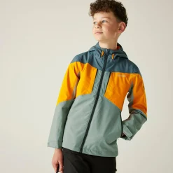 Kids' Highton VI Waterpoof Jacket | Glacier Bright Marigold Stormy Weather