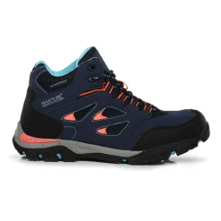 Kids' Holcombe Waterproof Mid Walking Boots | Navy Fiery Coral