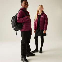 Kids' Hooded Marizion Baffled Jacket | Dark Pimento
