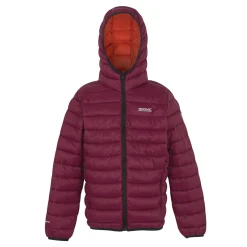 Kids' Hooded Marizion Baffled Jacket | Dark Pimento