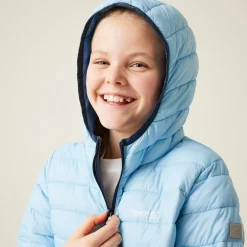 Kids' Hooded Marizion Baffled Jacket | Clear Sky Coronet Blue