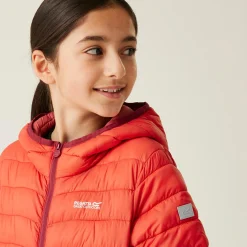 Kids' Hooded Marizion Baffled Jacket | Red Sky Mineral Red