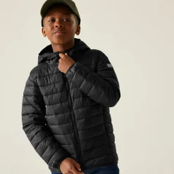 Kids' Hooded Marizion Baffled Jacket | Black