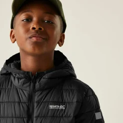 Kids' Hooded Marizion Baffled Jacket | Black