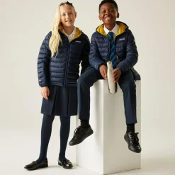 Kids' Hooded Marizion Baffled Jacket | Navy Blue