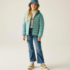 Kids' Hooded Marizion Baffled Jacket | Green