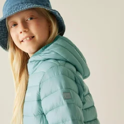 Kids' Hooded Marizion Baffled Jacket | Green