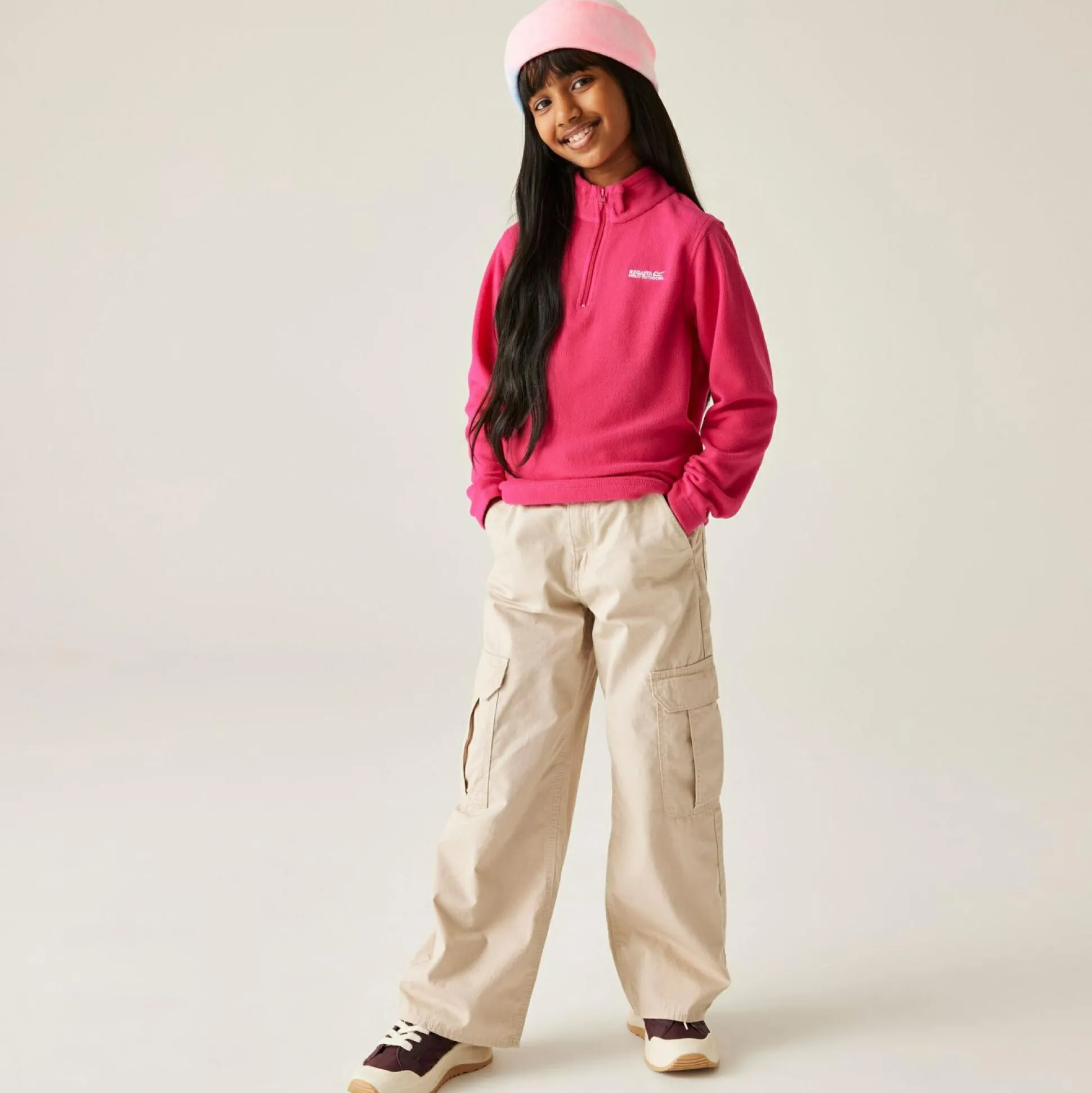 Kids' Hot Shot II Half Zip Fleece | Pink