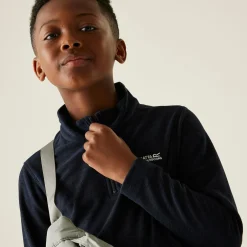 Kids' Hot Shot Marl Half Zip Fleece | Navy Blue