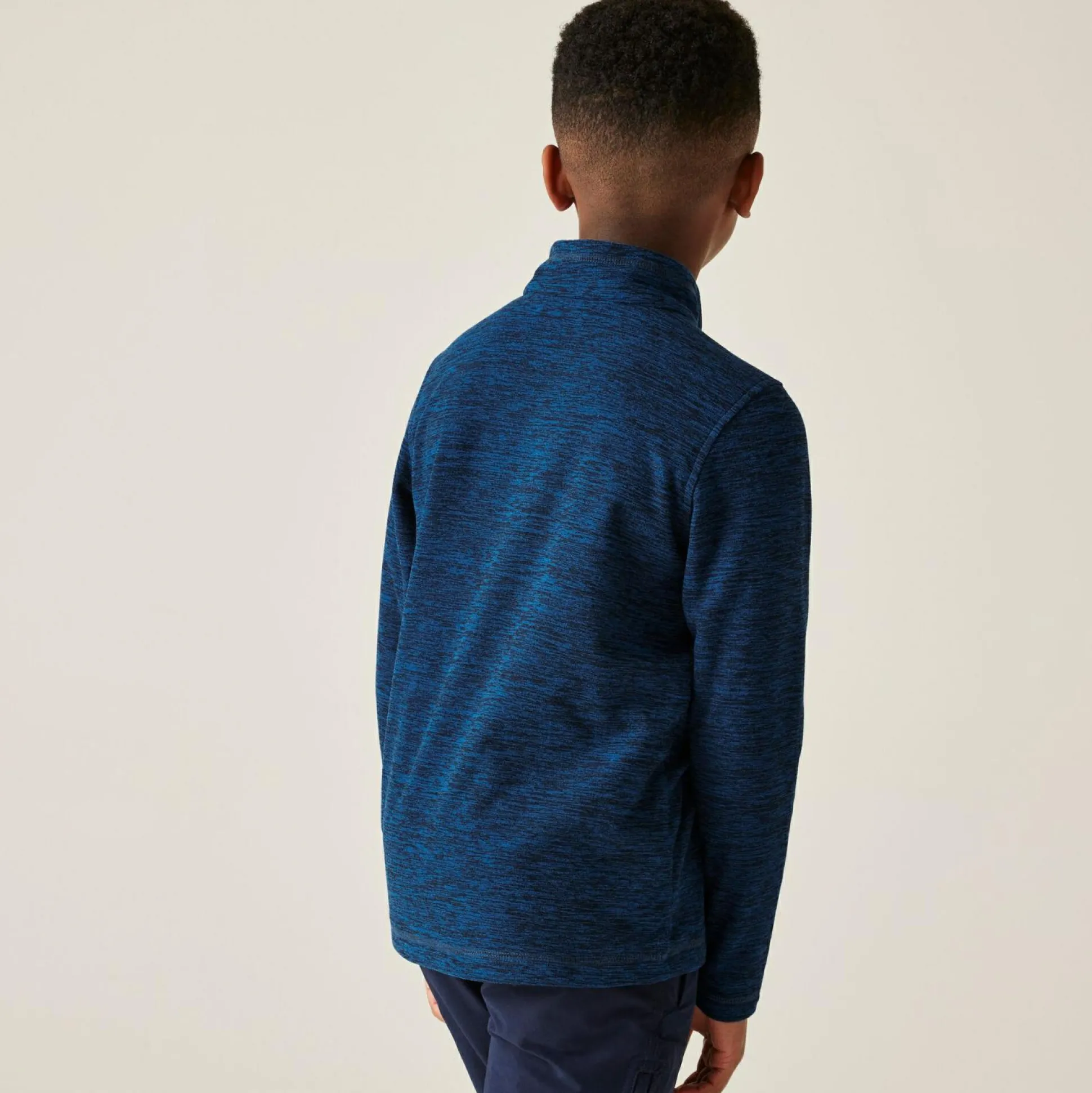 Kids' Hot Shot Marl Half Zip Fleece | Blue