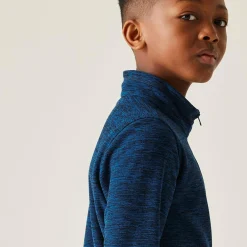 Kids' Hot Shot Marl Half Zip Fleece | Blue