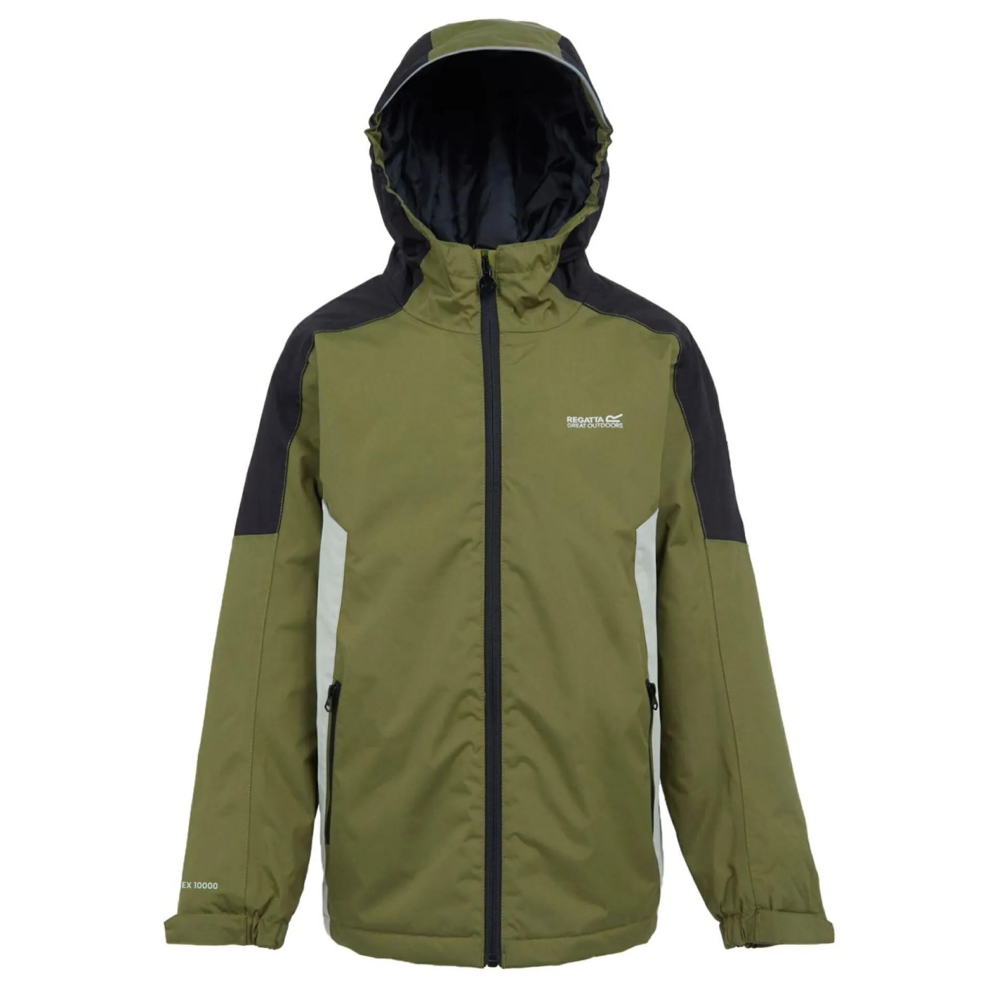 Kids' Hurdle V Waterproof Jacket | Nephrite Green Black Abbey Stone