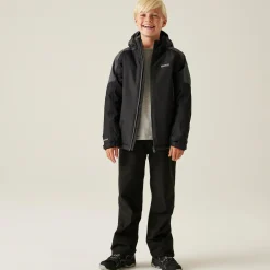 Kids' Hurdle V Waterproof Jacket | Black Seal Grey