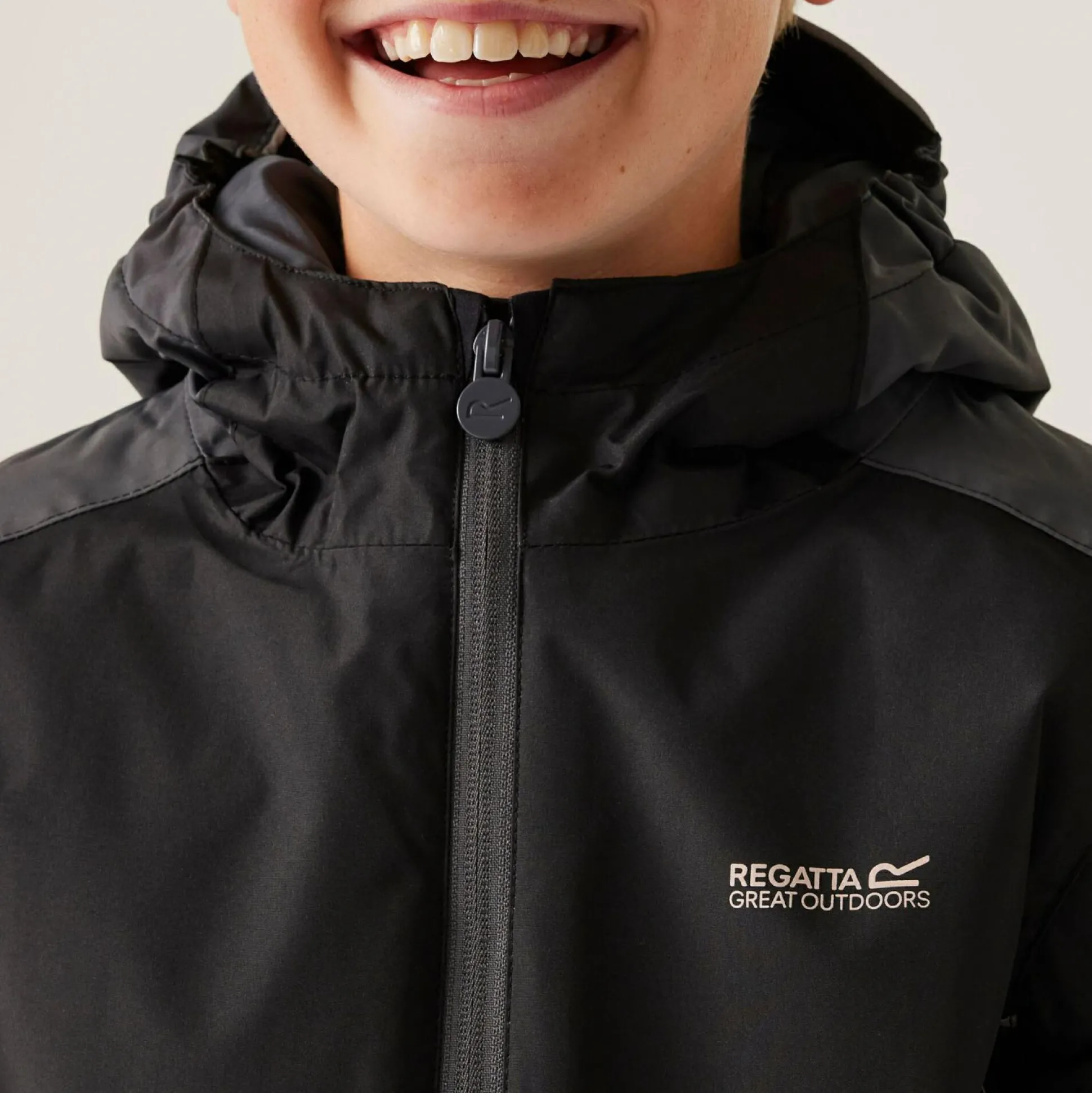 Kids' Hurdle V Waterproof Jacket | Black Seal Grey