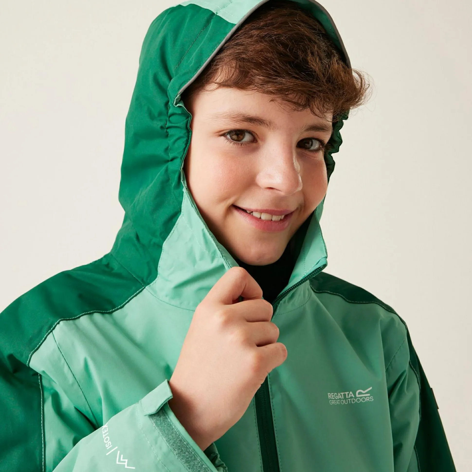 Kids' Hurdle V Waterproof Jacket | Dusty Green Rain Forest
