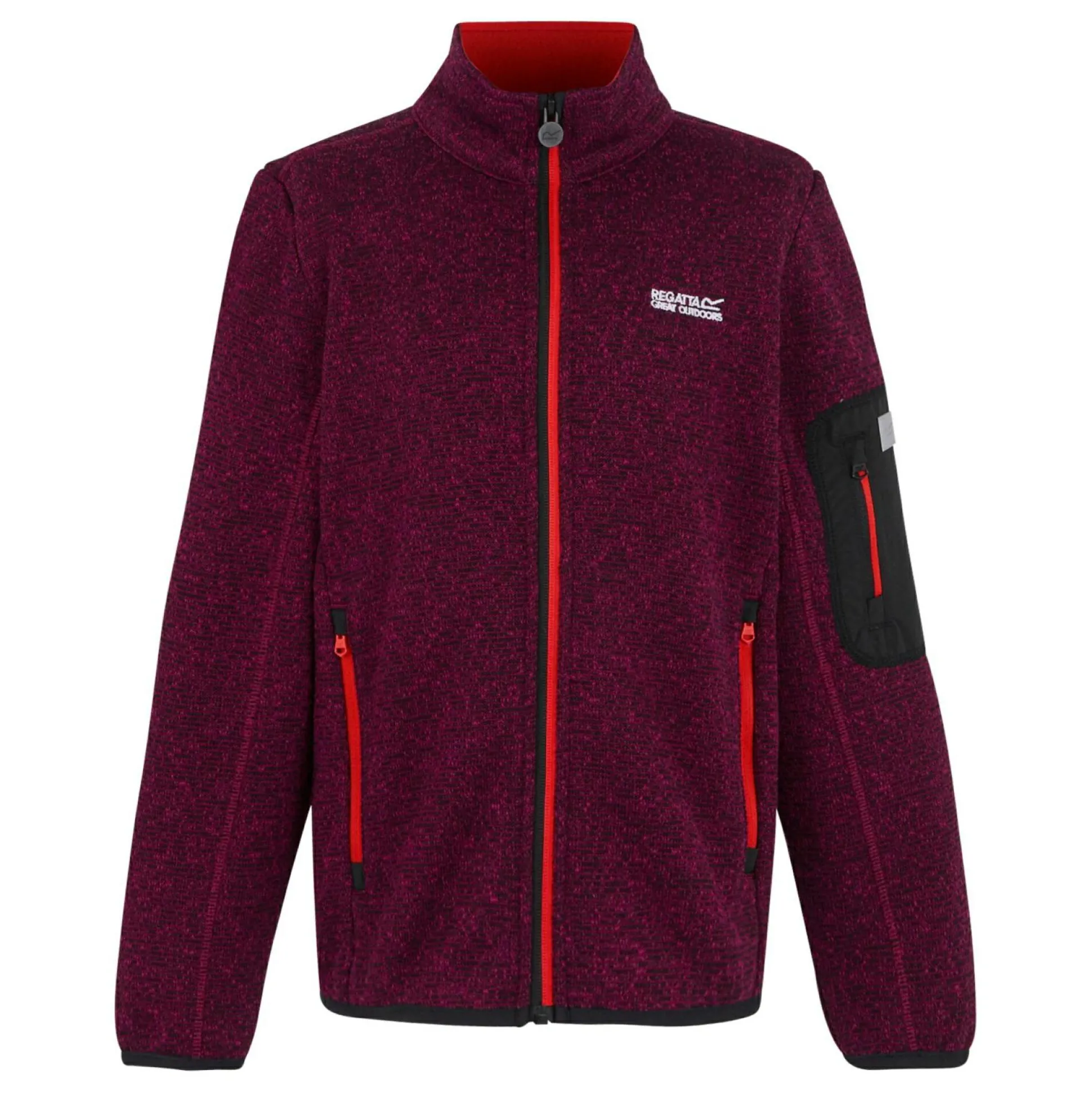 Kids' Junior Newhill Full Zip Fleece | Dark Pimento