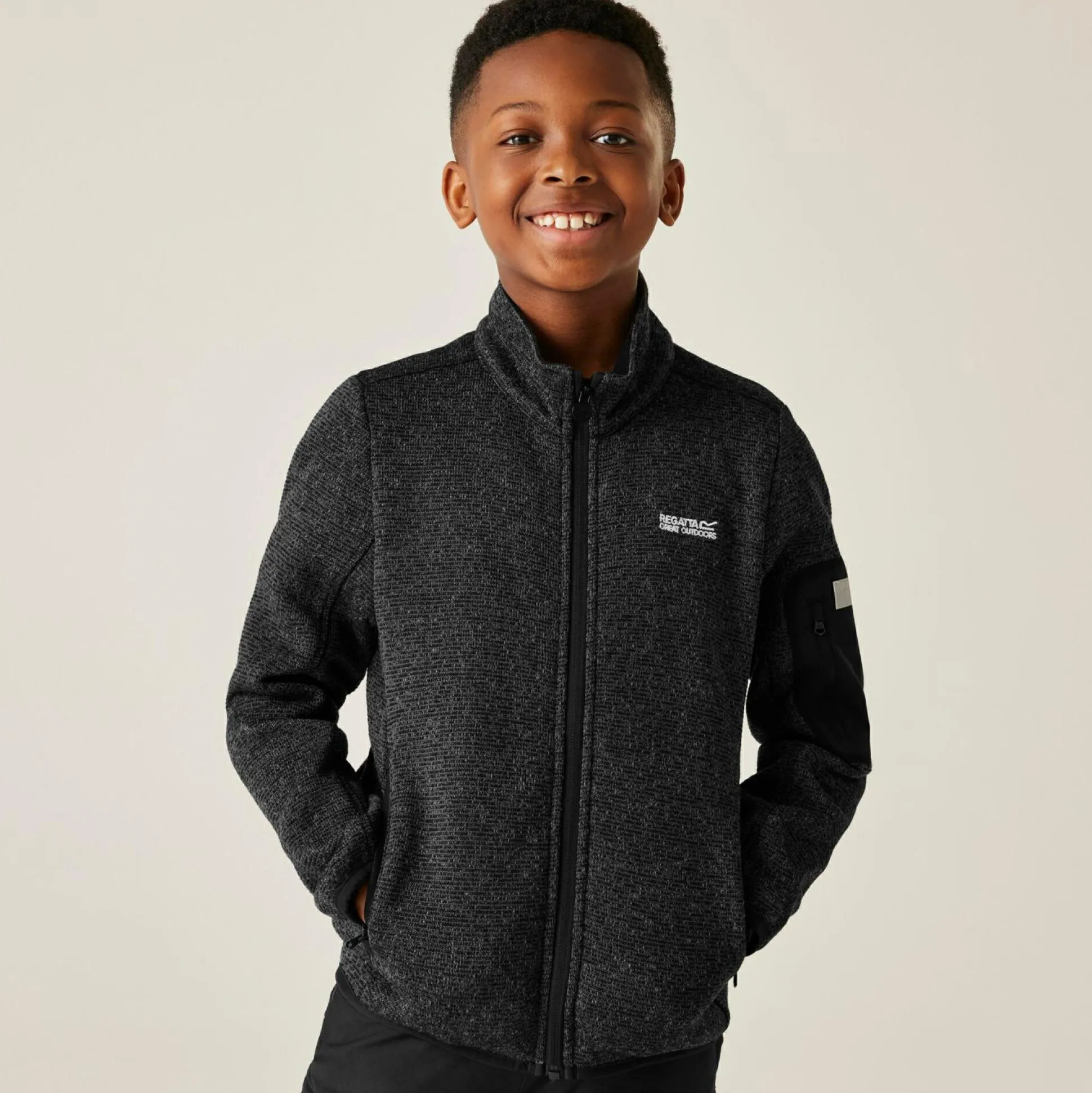Kids' Junior Newhill Full Zip Fleece | Black