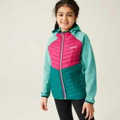 Kids' Kielder Hybrid VIII Jacket | Dusty Green Deep Pink