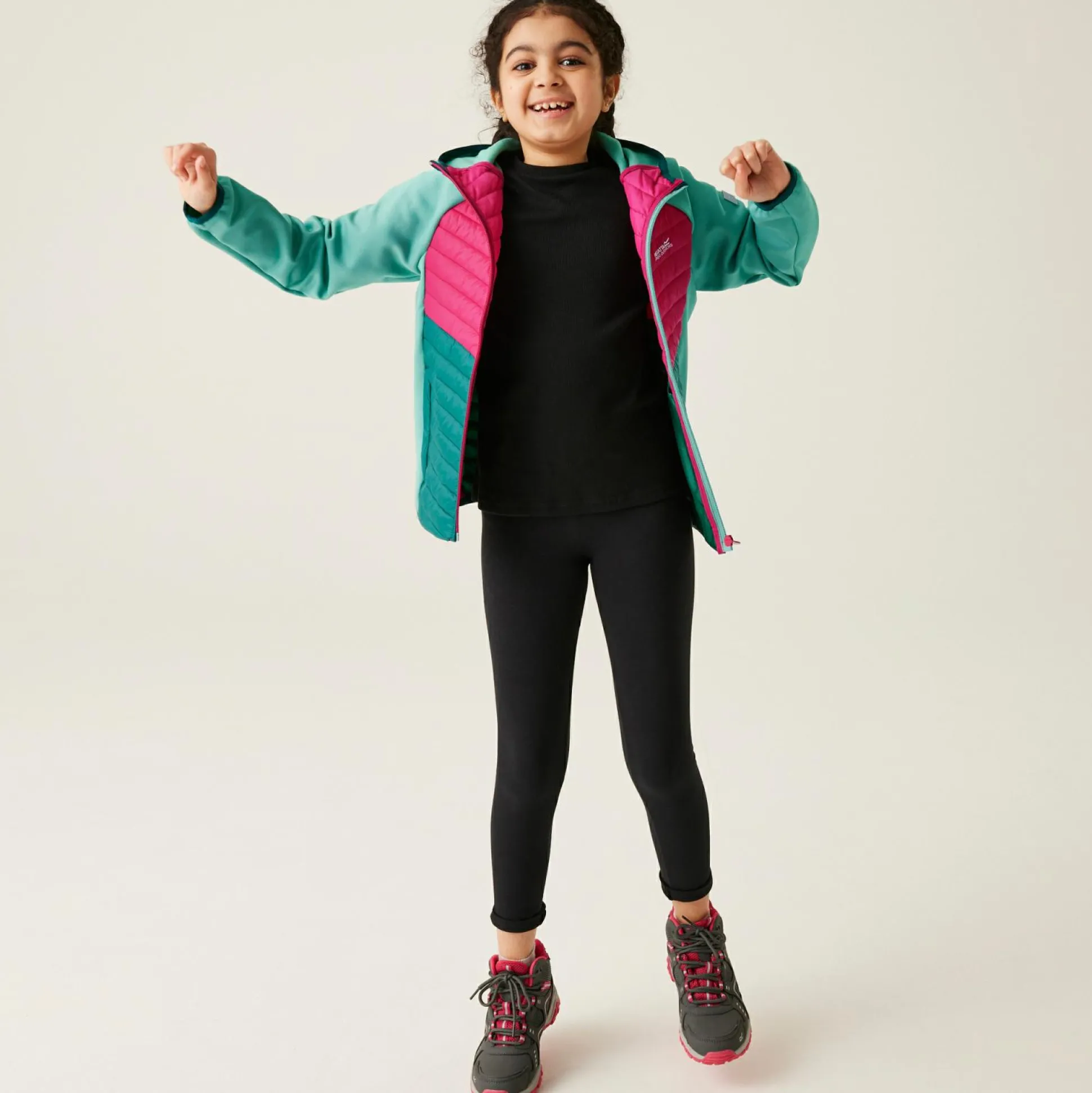 Kids' Kielder Hybrid VIII Jacket | Dusty Green Deep Pink