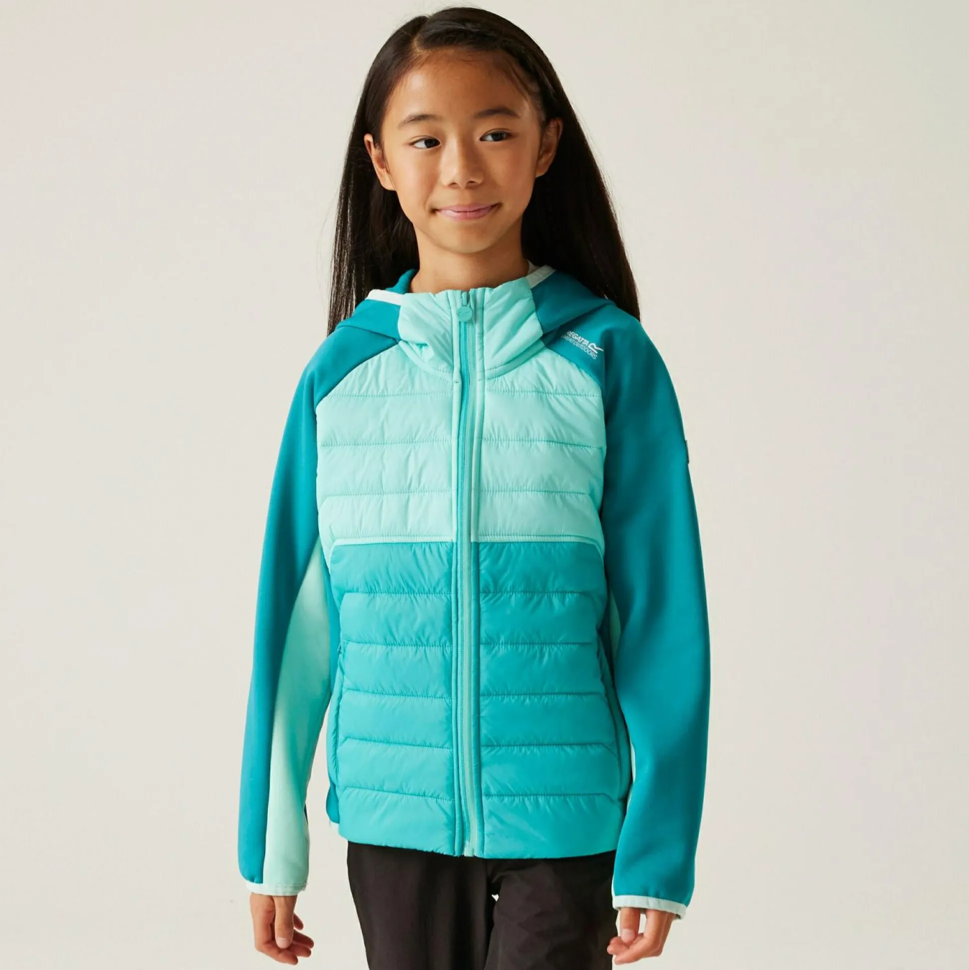 Kids' Kielder IX Hybrid Jacket | Turquoise Aruba Blue Exotic Plume