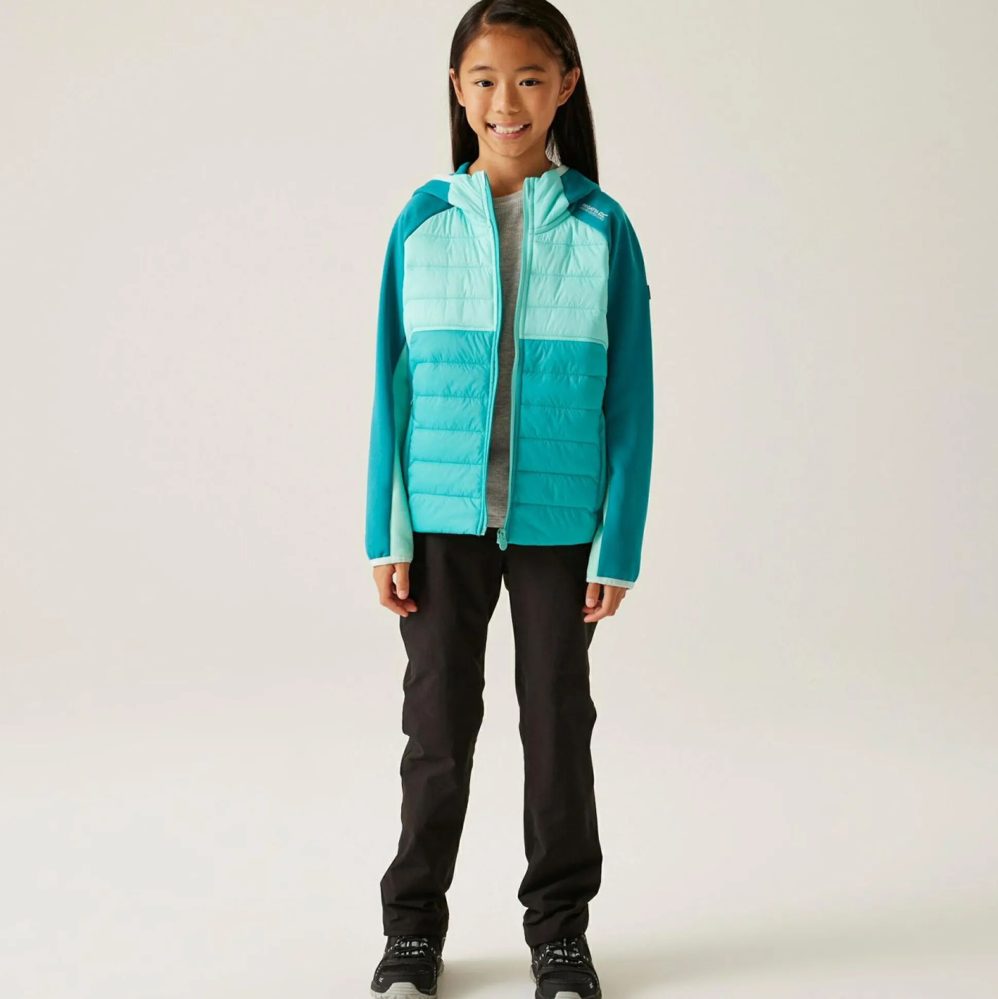 Kids' Kielder IX Hybrid Jacket | Turquoise Aruba Blue Exotic Plume