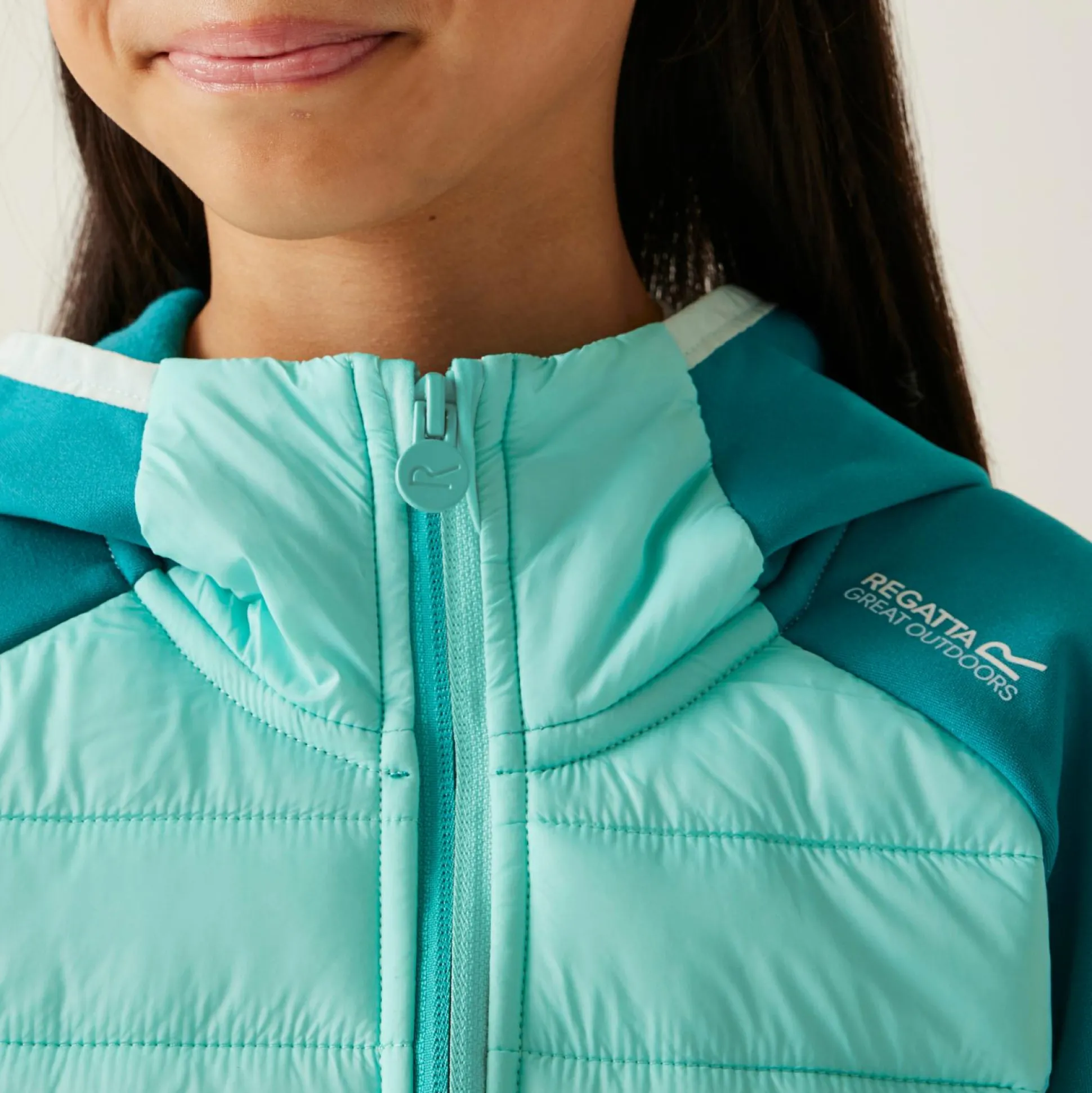 Kids' Kielder IX Hybrid Jacket | Turquoise Aruba Blue Exotic Plume