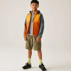 Kids' Kielder IX Hybrid Jacket | Fox Bright Marigold Stormy Weather