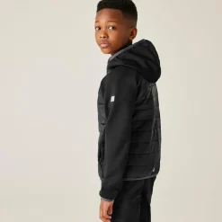 Kids' Kielder IX Hybrid Jacket | Black Seal Grey