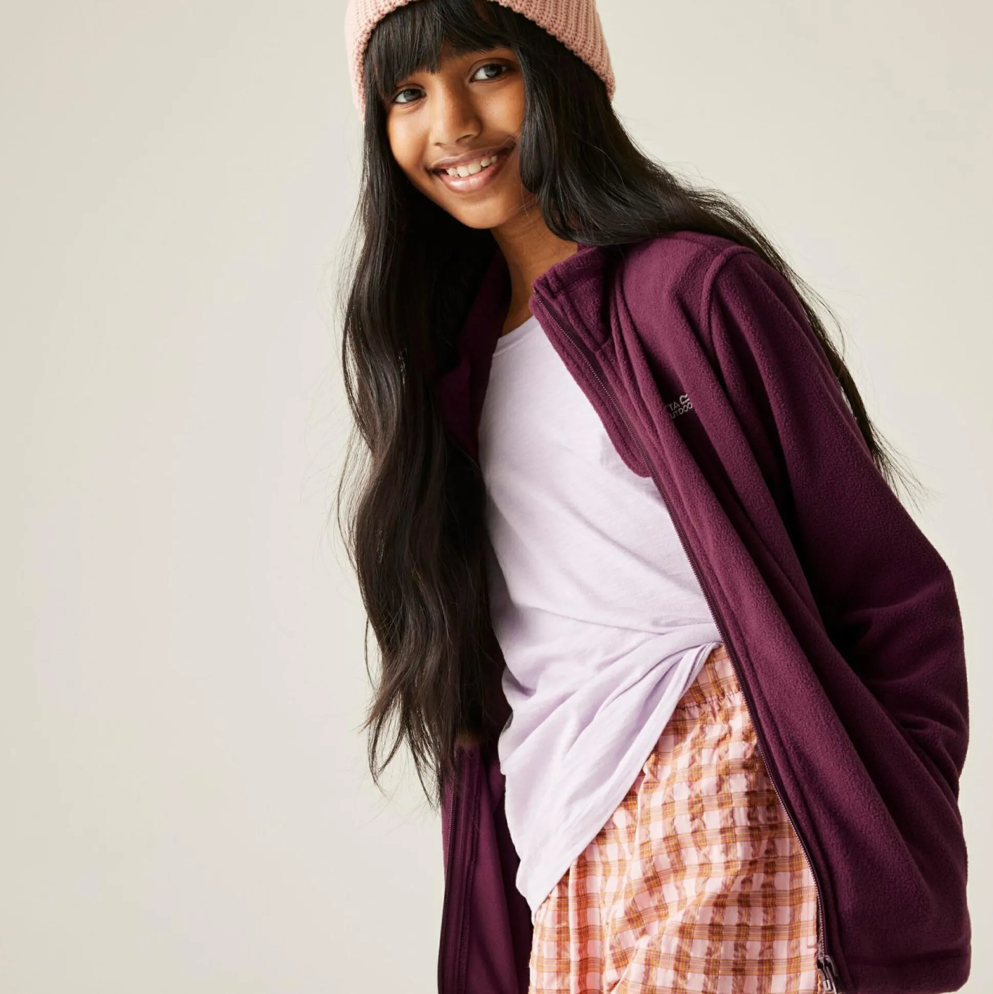 Kids' King II Full Zip Fleece | Fig Purple