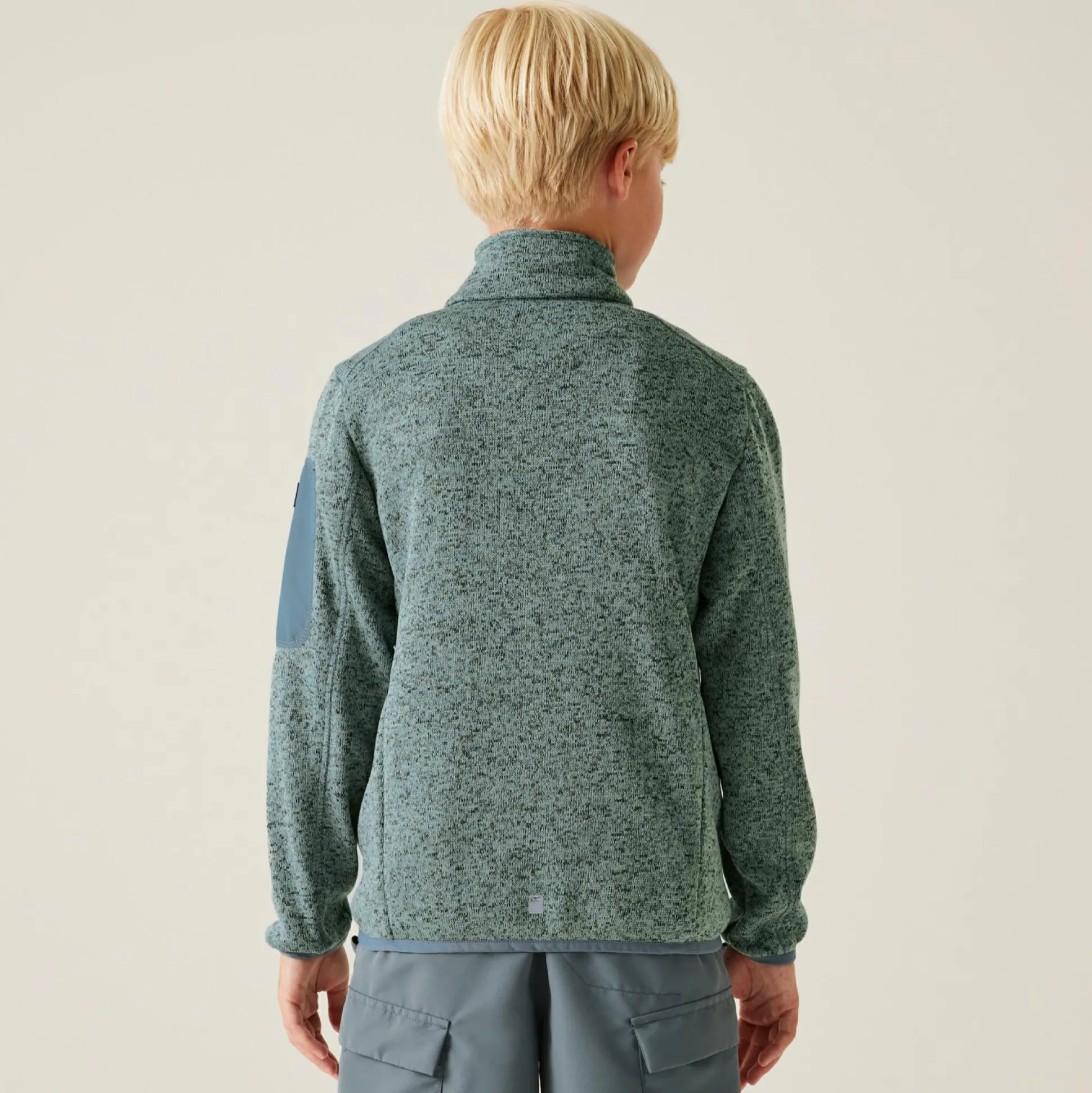 Kids' Newhill Fleece | Glacier Stormy Weather Bright Marigold